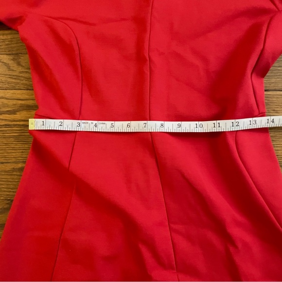 NWT COS Long Sleeve Vibrant Red Midi Dress - Picture 4 of 7